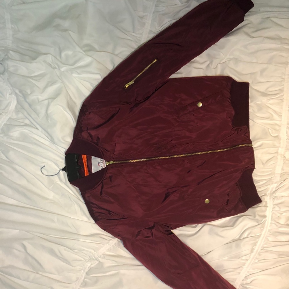 PLUM BOMBER JACKET